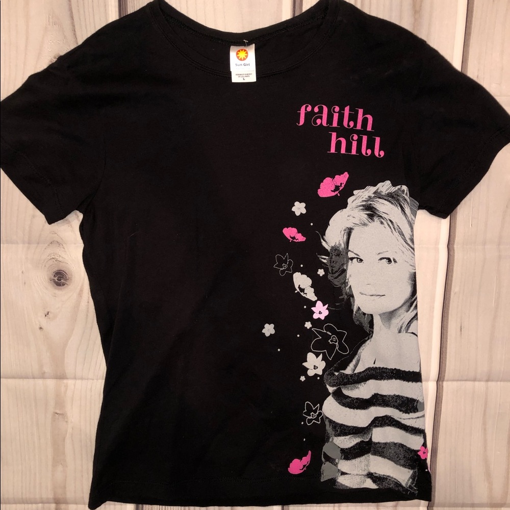 Faith Hill Girls T-shirt Large EUC Sun Girl